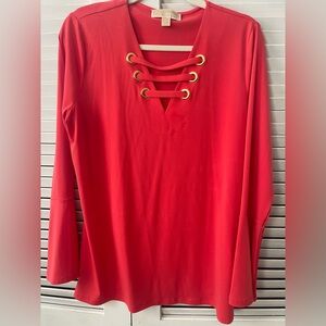 Michael Kors lace neck blouse